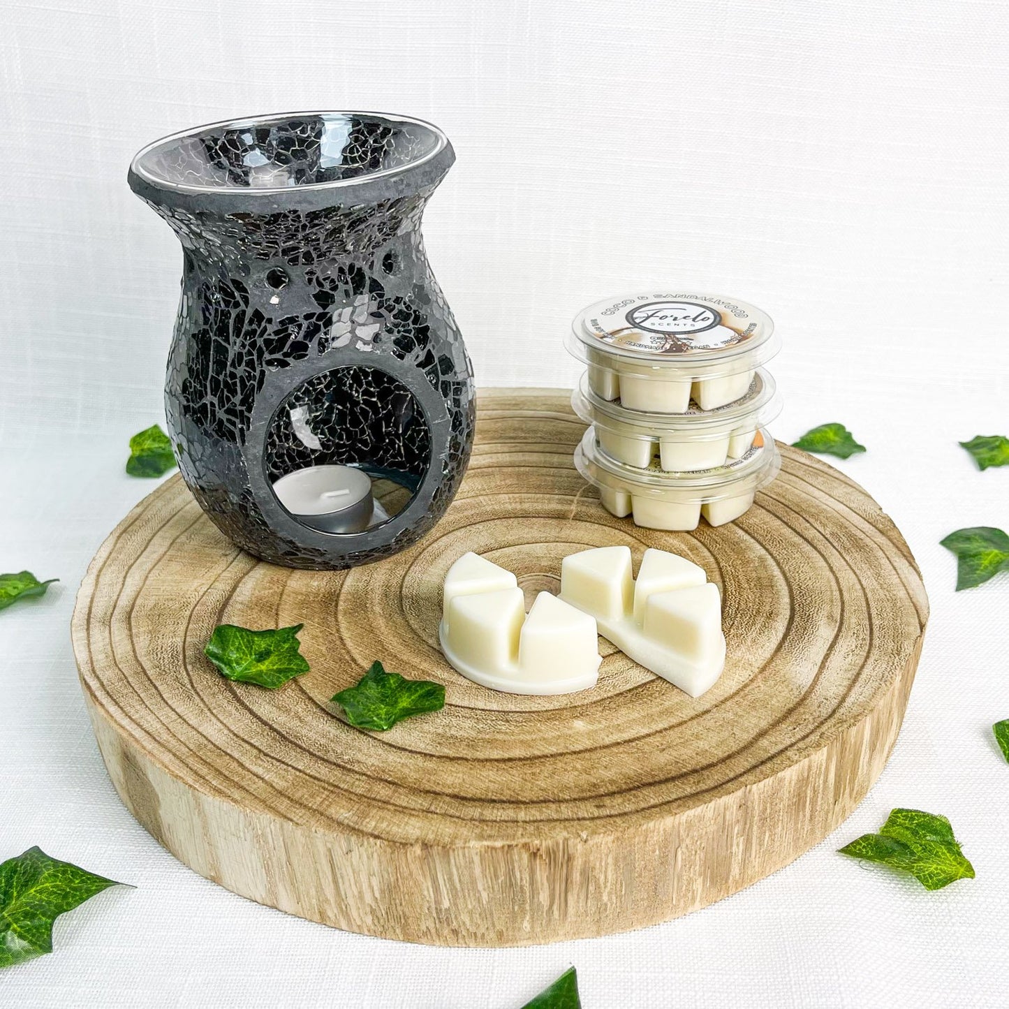 Crackle Glass Burner & Wax Melt Bundle