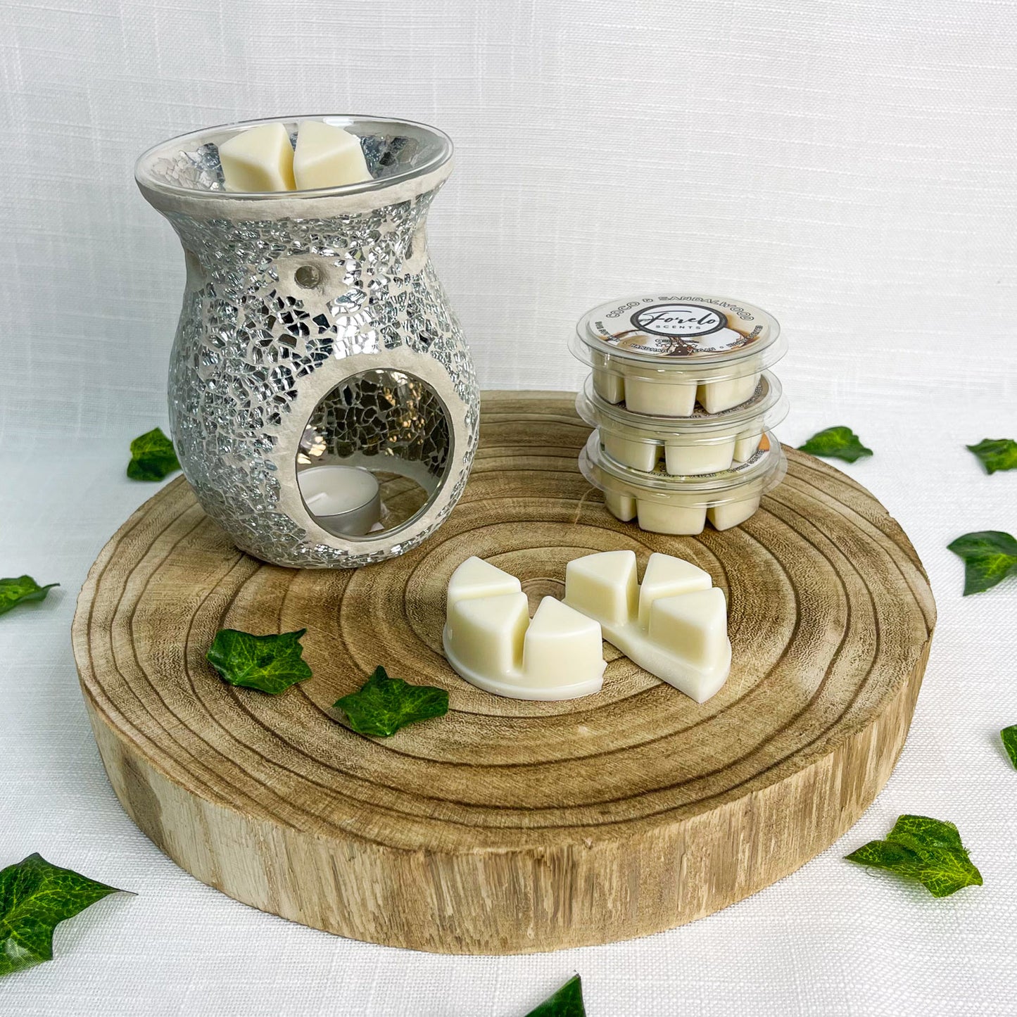 Crackle Glass Burner & Wax Melt Bundle