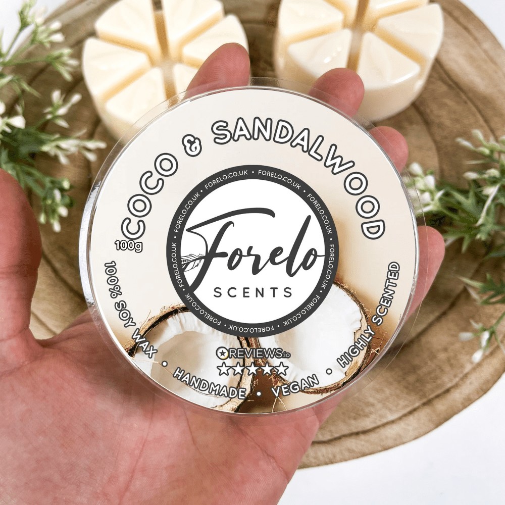 Coco & Sandalwood Fragrance Luxury Wax Melt - Forelo Scents