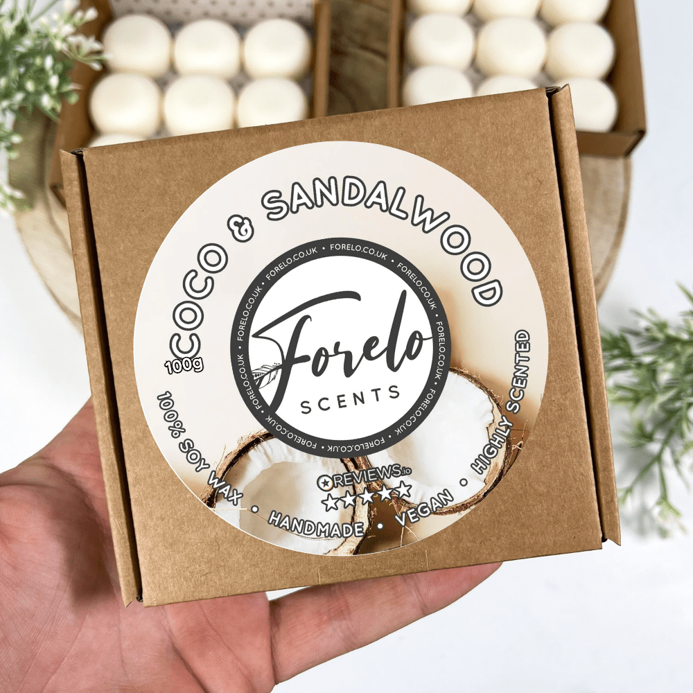Coco & Sandalwood Fragrance Luxury Wax Melt - Forelo Scents