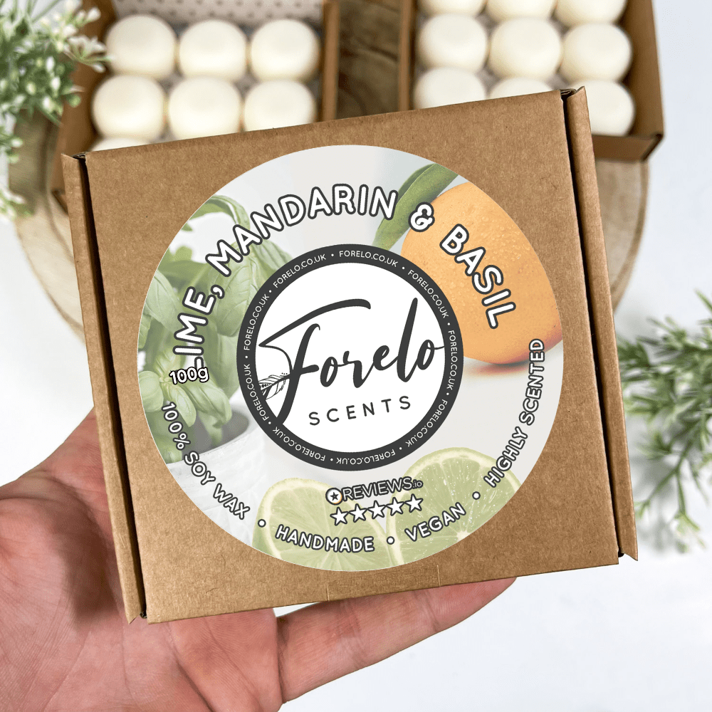 Lime, Mandarin & Basil · Unisex Soy Wax Melt Highly Scented Home Fragrance - Forelo Scents