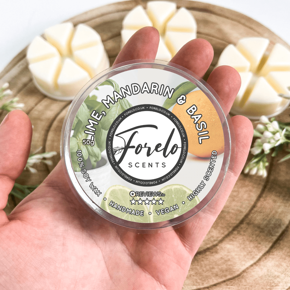 Lime, Mandarin & Basil · Unisex Soy Wax Melt Highly Scented Home Fragrance - Forelo Scents