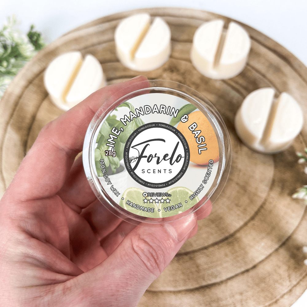 Lime, Mandarin & Basil · Unisex Soy Wax Melt Highly Scented Home Fragrance - Forelo Scents