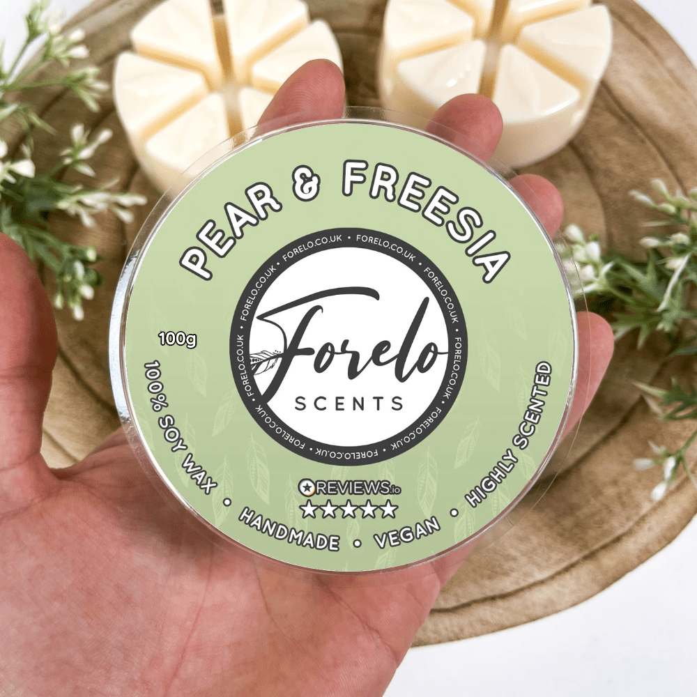 Pear & Freesia · Unisex Soy Wax Melt Highly Scented Home Fragrance - Forelo Scents