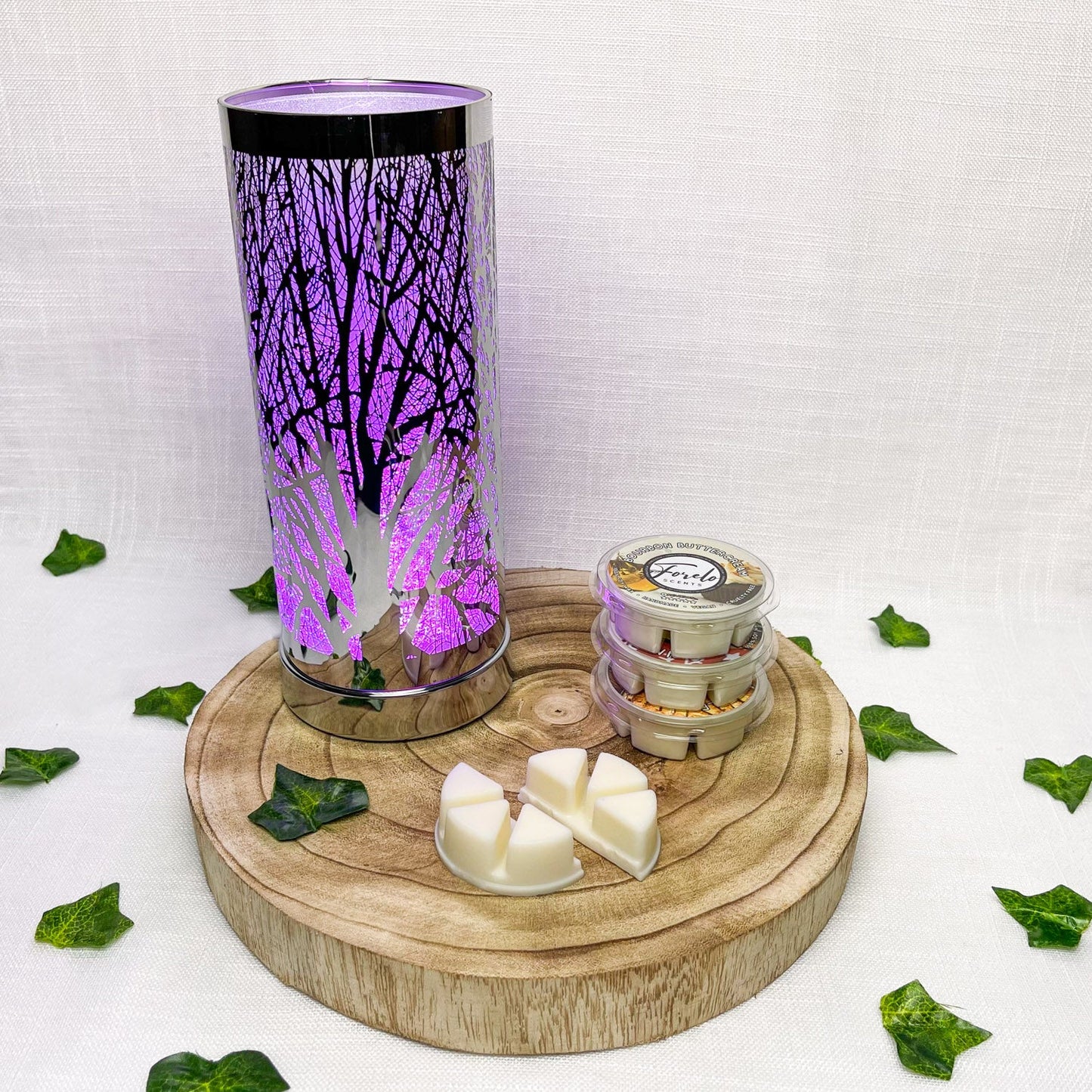 LED Tree Silhouette Burner & Wax Melt Bundle Deal - Forelo Scents