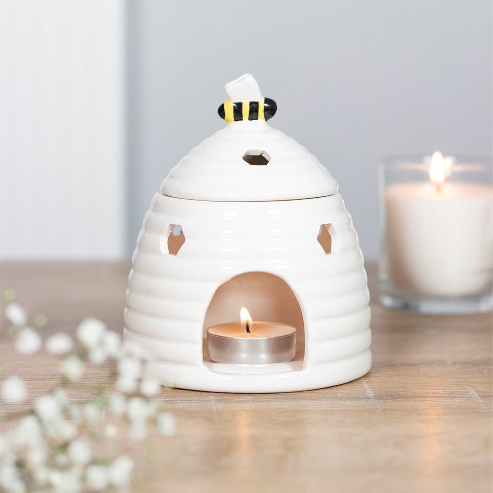 White Beehive Ceramic Wax Melts Burner - Forelo Scents