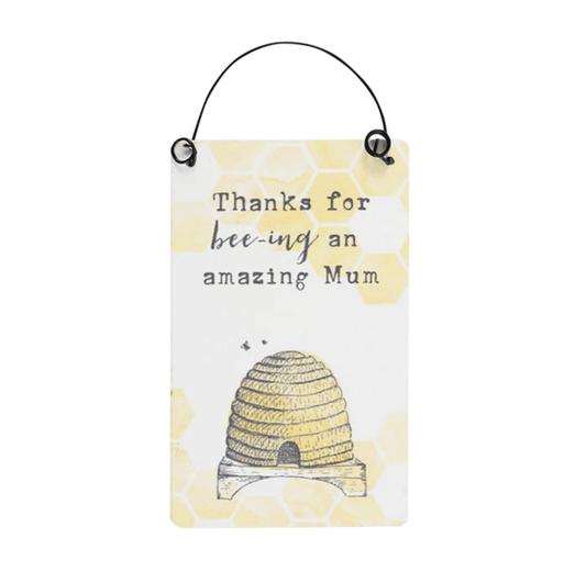 Amazing Mum Mini Bee Sign – Cute Wooden Hanging Gift for Mum - Forelo Scents