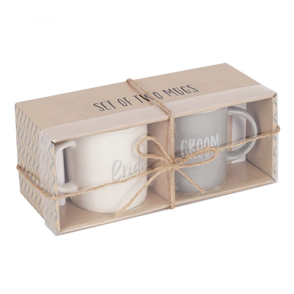 Wedding Gift Mugs - Bride & Groom Ceramic Mug Set - Forelo Scents