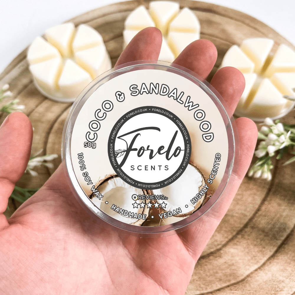 Coco & Sandalwood Fragrance Luxury Wax Melt - Forelo Scents