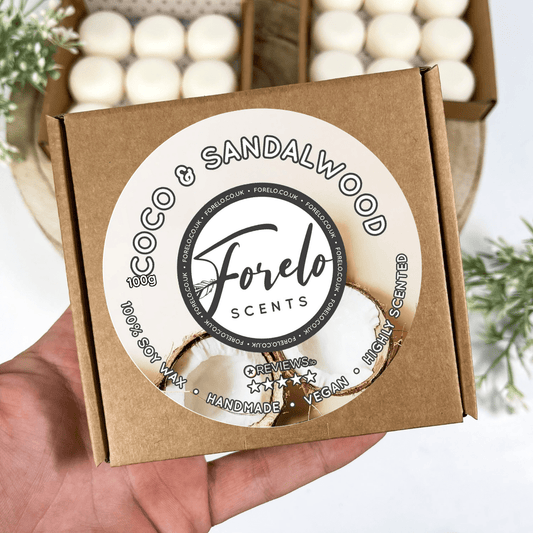 Coco & Sandalwood Fragrance Luxury Wax Melt - Forelo Scents