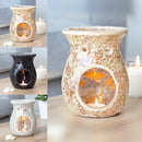 Ceramic Crackle Glass Wax Melt Burner - Elegant Design - Forelo Scents