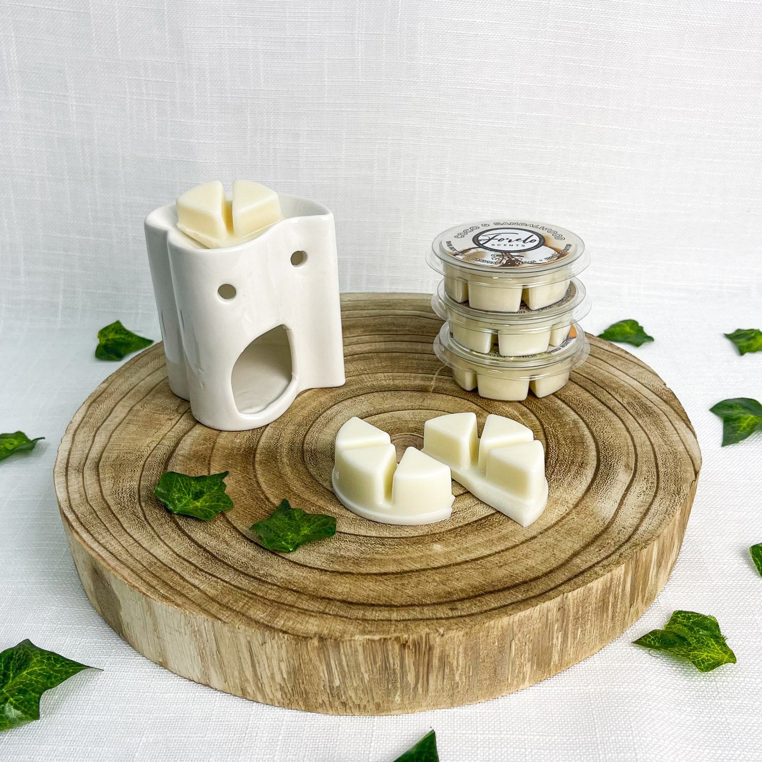 Heart Ceramic Burner & Wax Melt Bundle - Forelo Scents