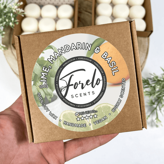 Lime, Mandarin & Basil · Unisex Soy Wax Melt Highly Scented Home Fragrance - Forelo Scents
