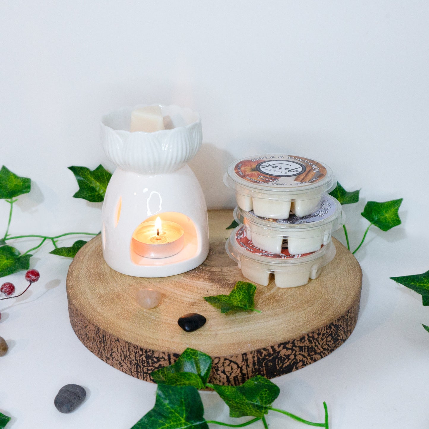 Lotus Burner & Wax Melt Bundle - Forelo Scents