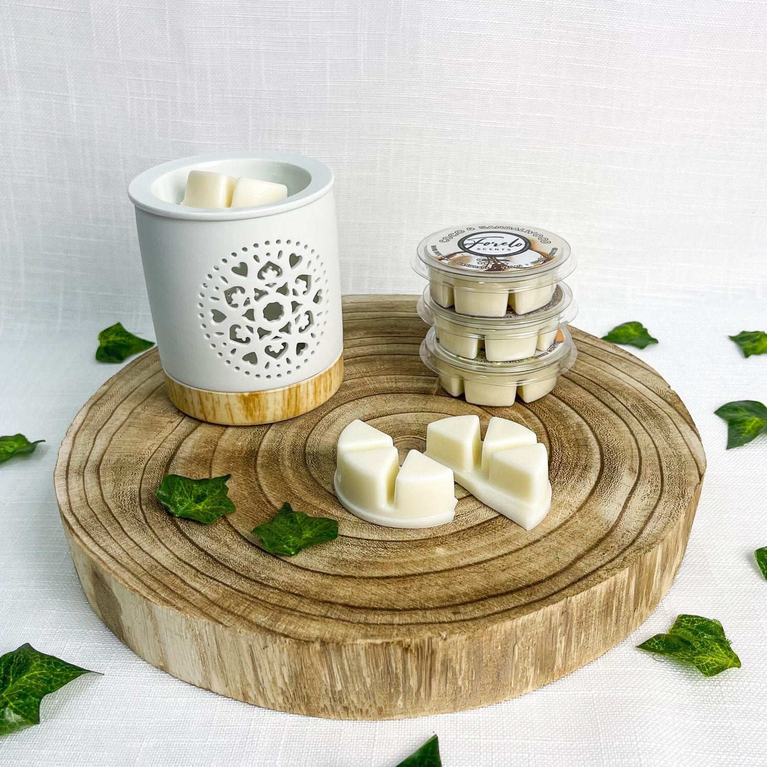 Aromatherapy Mandala Wax Melts Burner Set - Relaxing Home Fragrance - Forelo Scents