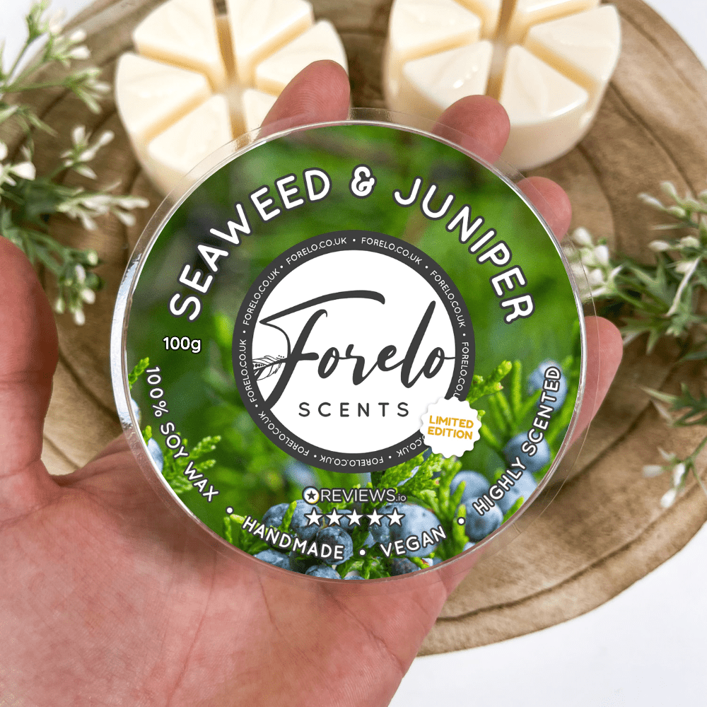 Seaweed & Juniper Home Fragrance Soy Wax Melt – Fresh & Invigorating - Forelo Scents