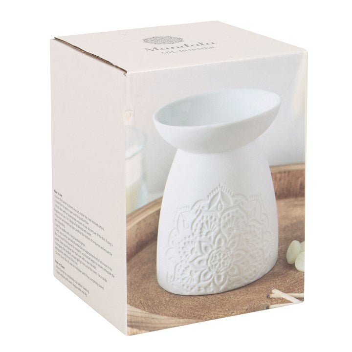 Tall Mandala Burner – Decorative Ceramic Wax Melt Warmer for Stylish Homes - Forelo Scents