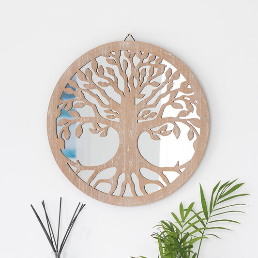 Decorative Tree of Life Mirror: Unique Home Decor Wall Accent - Forelo Scents