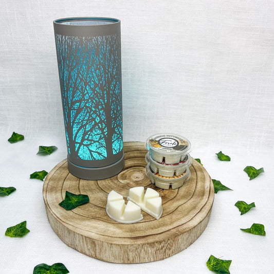 LED Tree Silhouette Burner & Wax Melt Bundle Deal - Forelo Scents