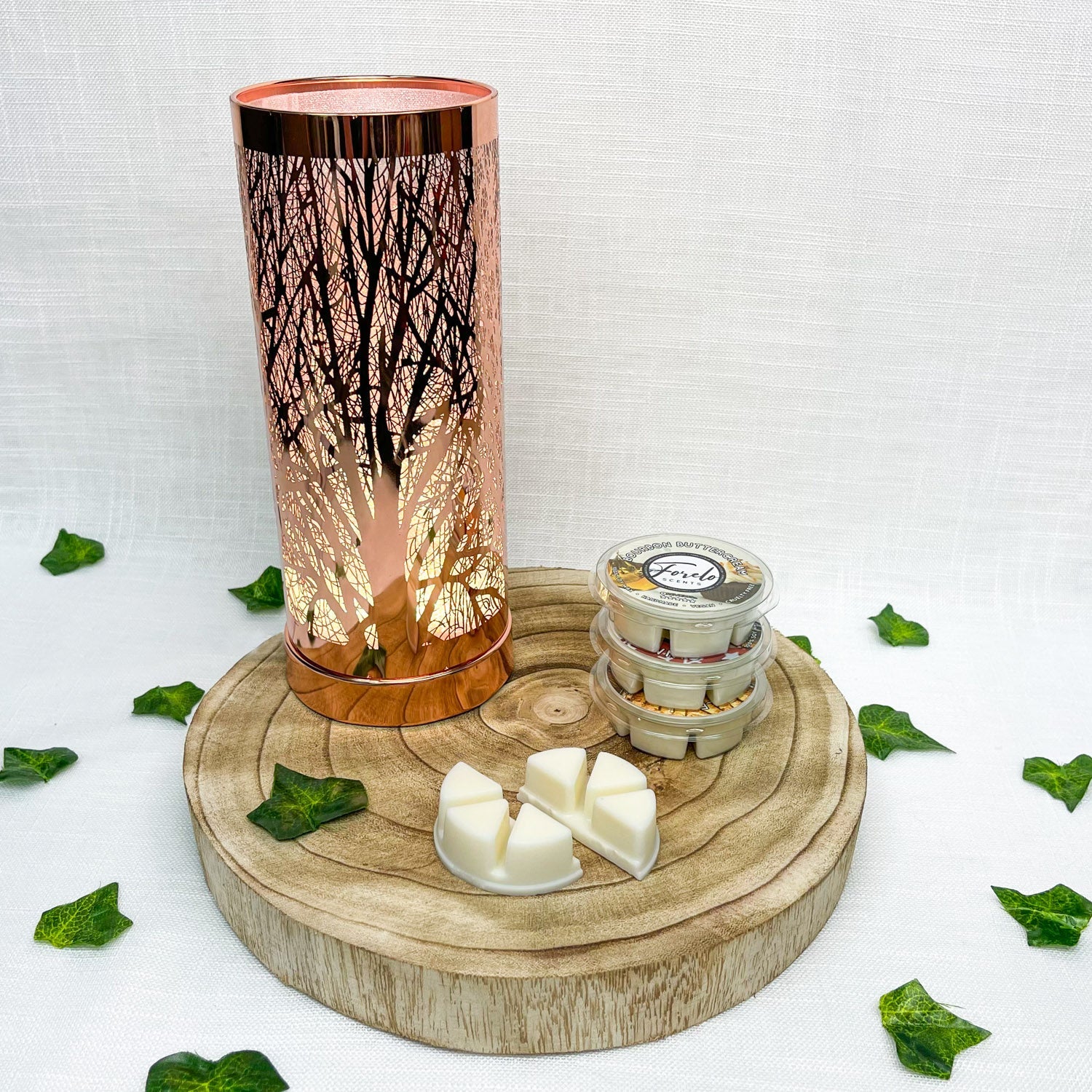 LED Tree Silhouette Burner & Wax Melt Bundle Deal - Forelo Scents