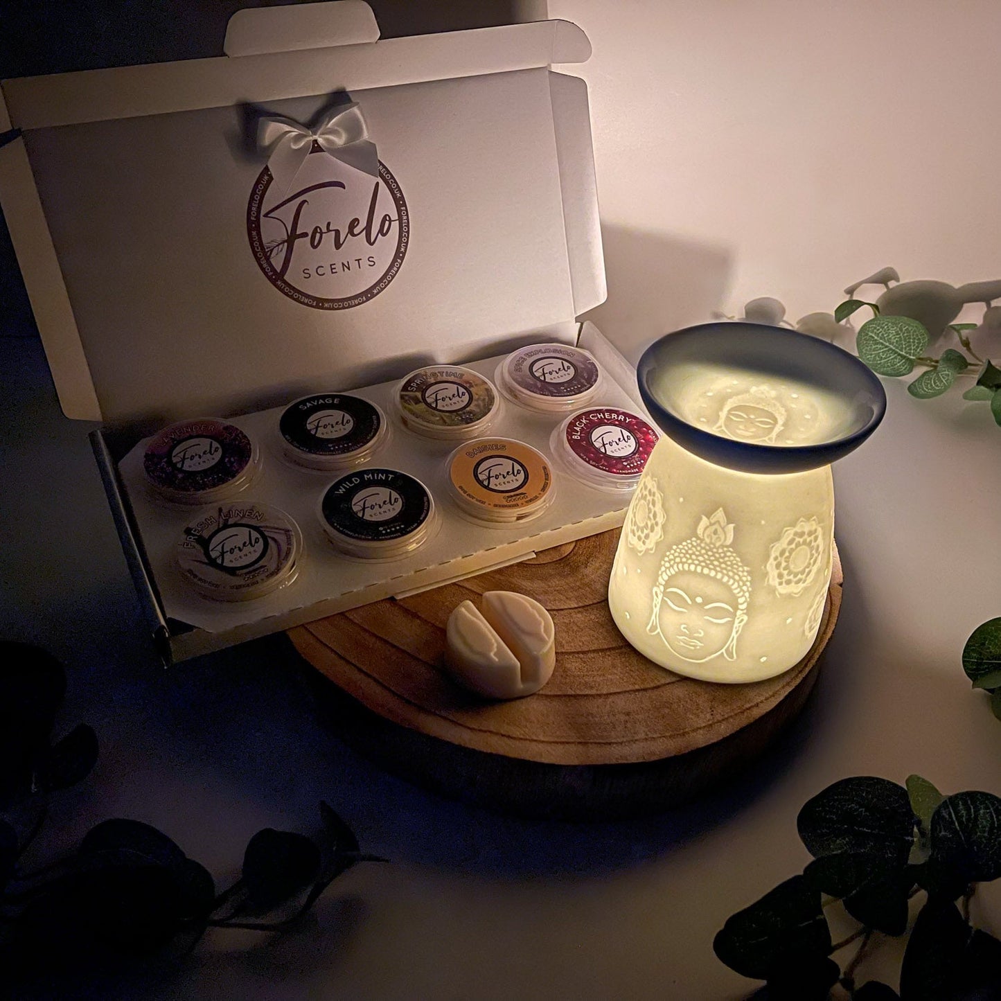 Wax Melt Sample Box & Burner Gift Set - Forelo Scents