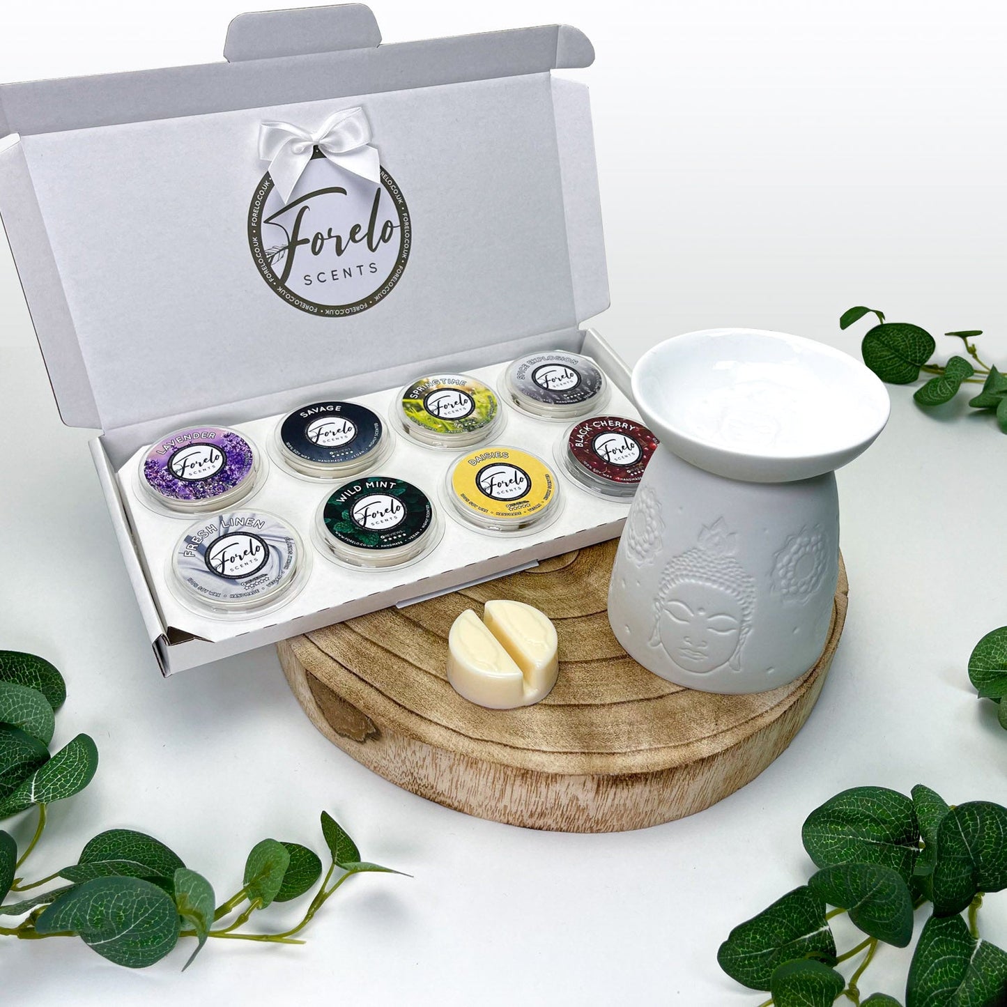 Wax Melt Sample Box & Burner Gift Set - Forelo Scents