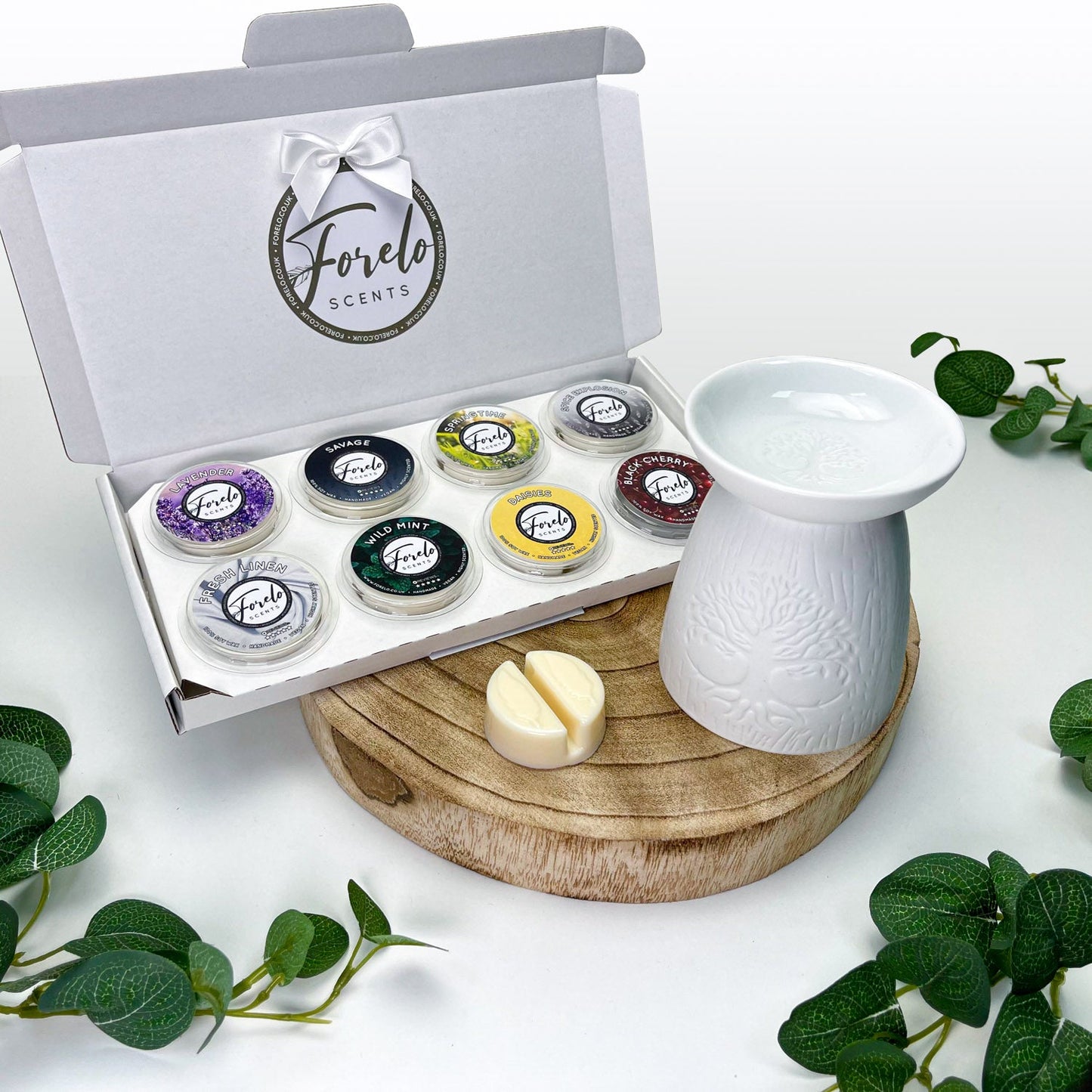 Wax Melt Sample Box & Burner Gift Set - Forelo Scents